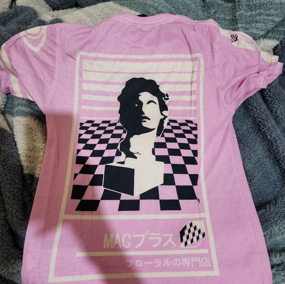 (Vapor95) Macintosh Plus Floral Shoppe All-Over Print Tee, Size Small - Picture 2 of 4